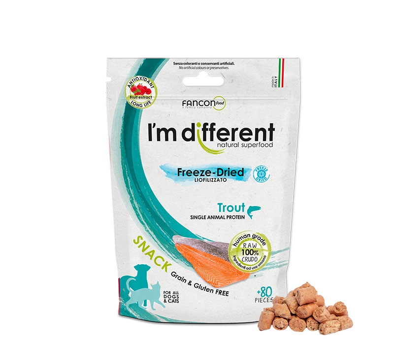 Freeze dried Trout treats for cat pack 40g